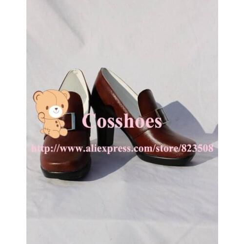 Custom made short brown ciel shoes from black butler Kuroshitsuji Cosplay