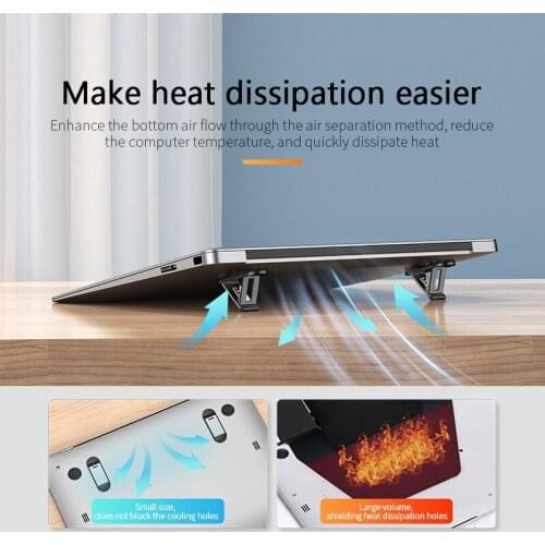 1 Pair Invisible Laptop Stand Holder Portable Foldable Tablet Stand Bracket Laptop Holder For Macbook Air Pro Ipad