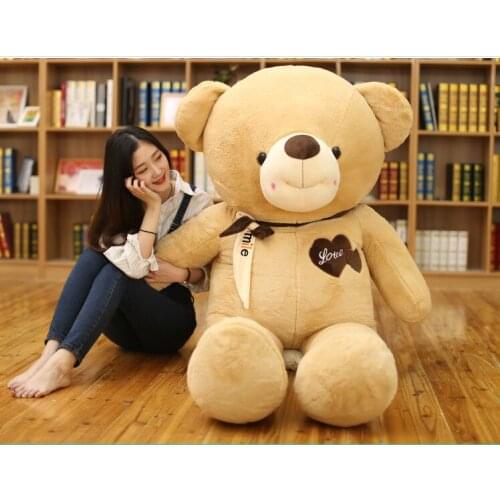 New style huge 160cm love bear plush toy light brown teddy bear soft doll sleeping pillow Christmas gift b1918