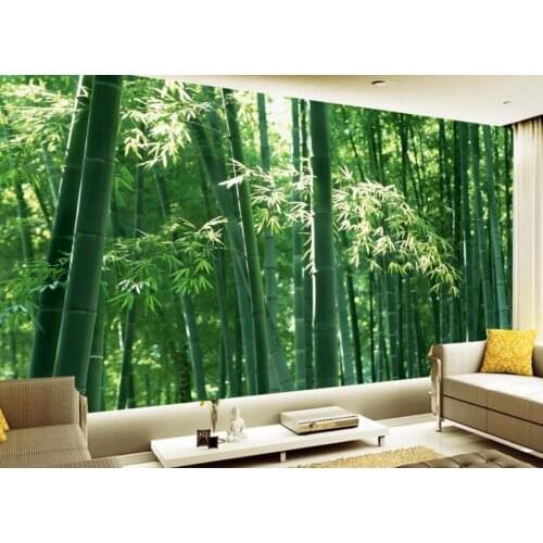 Custom wallpapers Green wallpapers bamboo forest landscape wall 3d murals wallpaper for living room