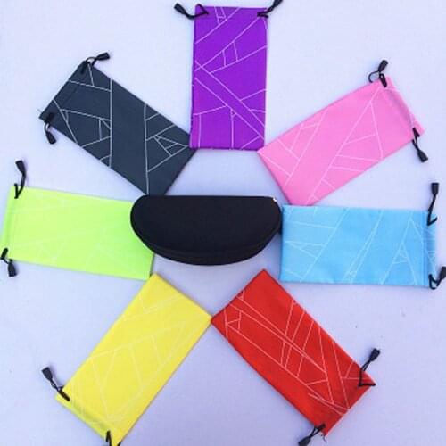 Portable Soft Microfiber Pouch Bag For Sunglasses Eyeglasses Glasses Lanyard Cloth