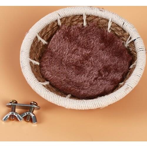 Hand Knitting Bird Nest Breeding Knitting Cotton Rope House Home Weave Canary Finch Budgie Decor Bird Stand Parrot Supplies