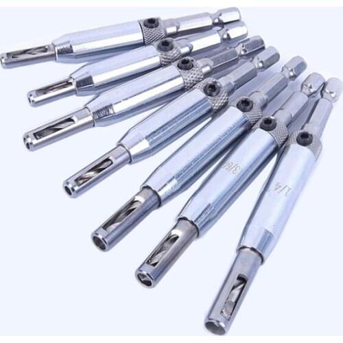 2/2.8/3.5/4.5/5/5.2/6.35mm HSS Self Centering Hinge Center Hexagon Drill Bits Door Cabinet Woodworking Positioning Hole Puncher
