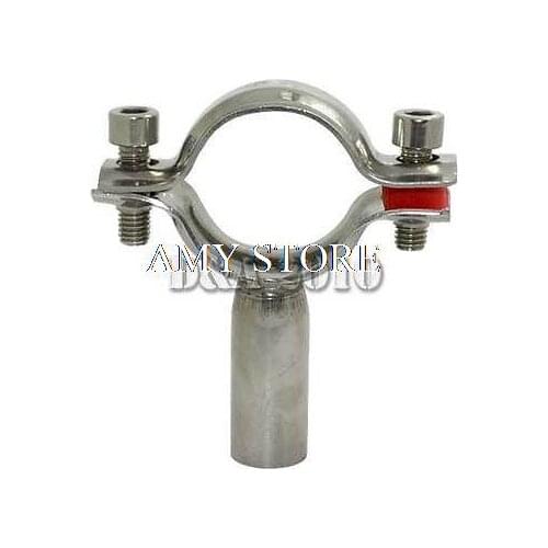 OD 32mm Sanitary Bracket Pipe Fitting Ajustable Clamp Stainless Steel 304