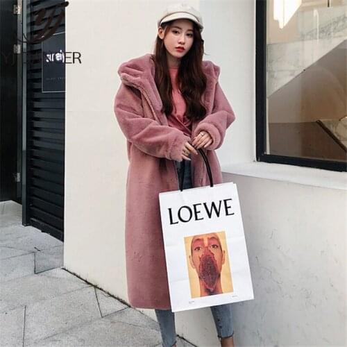 YJ DANCER Long Fur Coats