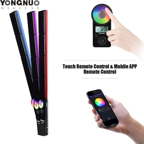 YONGNUO YN360 III Handheld LED Video Light Touch Adjusting Bi-colo YN360III 3200-5500K RGB Fill Light Bar with Remote Control