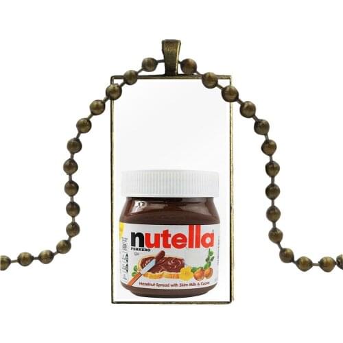 Cute Tumblr Nutella Design For Women Men Party Fashion Necklace Handmade Rectangle Shape Choker Necklace Jewelry Multi Designs