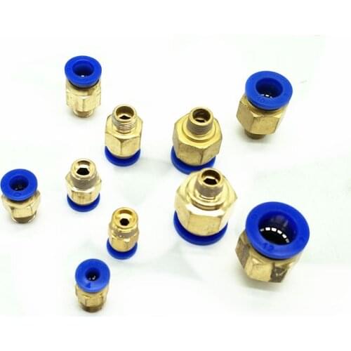 1 lot Pneumatic fittings 1/8'' Thread 4mm 6mm 8mm 10mm 12mm Tube OD. PC4-1 PC6-1 PC8-1 PC10-1 PC12-1 Male Straight Connector