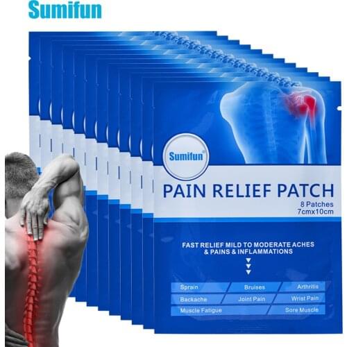 Sumifun 16/64/96Pcs Pain Relief Patch Blue Stress Relaxation Muscle Pain Wrist Pain Bruises Medical Plaster Joint Pain Killer