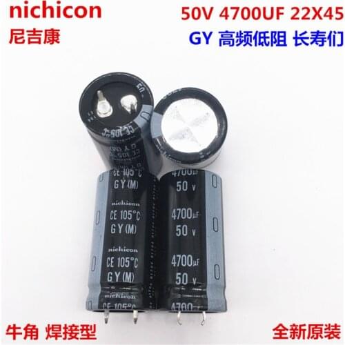 2PCS/10PCS 4700uf 50v Nichicon GU/GY 22x45mm 50V4700uF Snap-in PSU Capacitor