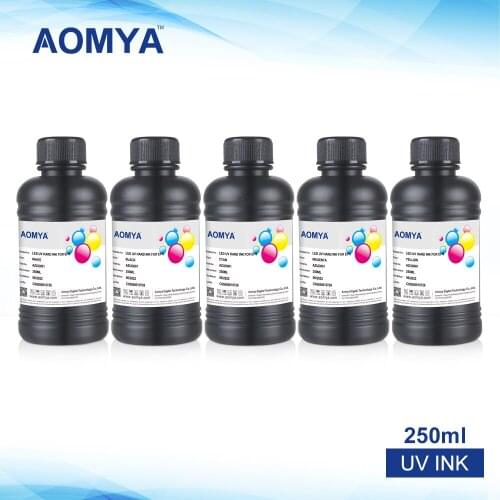 [250mlx6] Digital 3D Printing UV LED Ink for Epson UV Flatbed Printer Print On Ceramic Metal Glass
