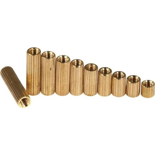 50Pcs M2*3-20mm Copper Standoff Screw Spacer Circular Double-pass Pillars Security Surveillance Cameras Spacing Screws