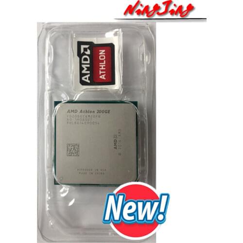 AMD Athlon 200GE X2 200GE 3.2 GHz Dual-Core Quad-Thread CPU Processor YD200GC6M2OFB / YD20GGC6M2OFB Socket AM4 new but no fan