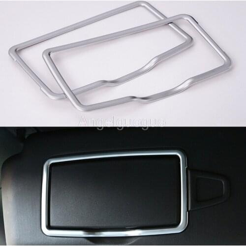 Angelguoguo Car sun block cosmetic mirror decoration frame cover trim for Mercedes Benz A B C CLA GLA GLC ML GLK S class