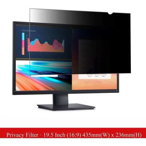 19.5 inch Anti-Glare Computer Privacy Filter Screen Protector Film for Desktop Monitor Widescreen 16:9 Aspect Ratio