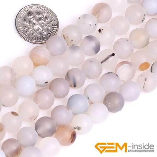 Round Frost Botswana Agat Beads Natural Stone Beads DIY Beads For Bracelet Or Necklace Making Strand 15" Wholesale
