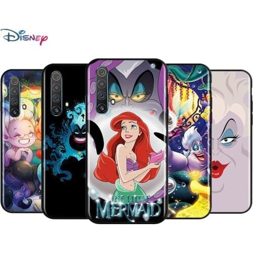 Silicone Black Cover Ursula The Little Mermaid For Realme 2 3 3i 5 5S 5i 6 6i 6S 7 Global X7 Pro 5G Phone Case Shell