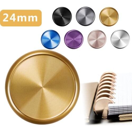 100pcs 24mm Colorful Binder Rings Mushroom Hole Discbound Notebooks/Planner DIY Loose Leaf Ring Round Metal Disc Buckle Office B
