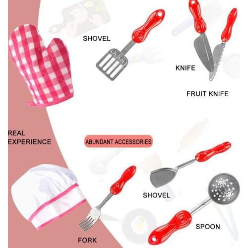 Kid Chef Cook Costume Apron Set Kitchen Accessories for Kids Toddlers Age