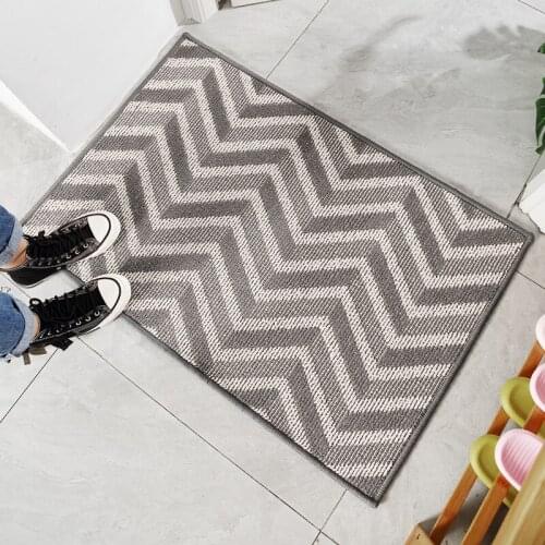 Home Decorative Geometric Home Door Mats Simple Absorbent Non-slip Mats Dust-Removing And Wear-resistant Mats
