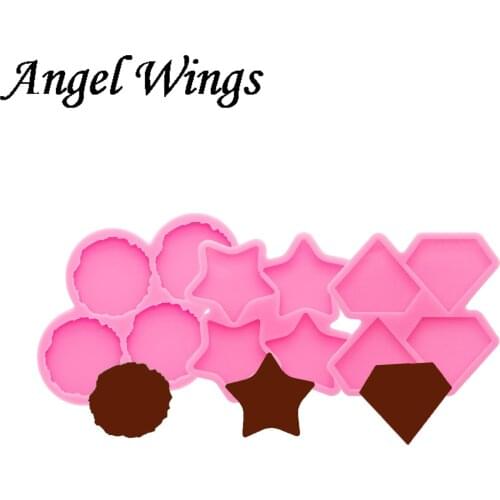 Geoda socket Irregular Circle Silicone Mold Epoxy. Super Glossy resin Badge Reel mold. DIY form for a Phone Grip mold DY1026