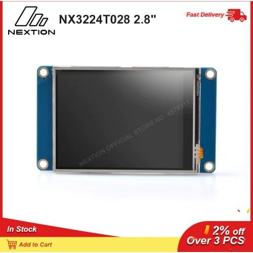 Nextion NX3224T028 - 2.8" Intelligent Full-color Touch Display TFT LCD Module Nextion Basic Series LCD Touch Display