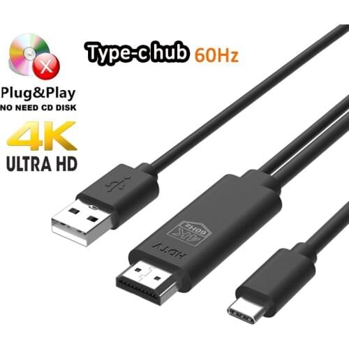 USB C to HDMI-compatible Cable 2K/4K same screen usb c cable mirascreen Type C Converter Screen Sharing usb c to HDMI-compatible