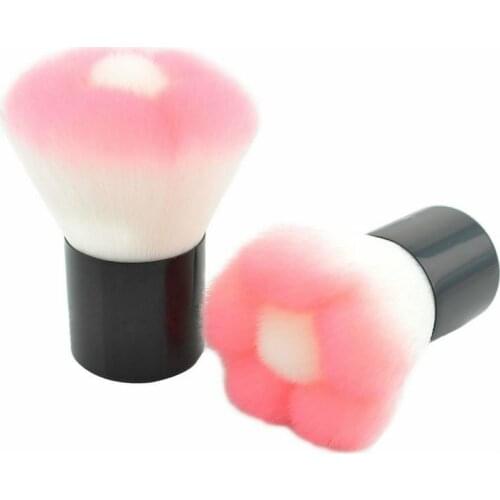 200pcs New Excellent Pink Flower Face Single Brush Kabuki Blush Brush Powder Brush Cosmetics Cheek Makeup brush free shipping