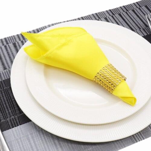10" Square Satin table Napkins 30cm x 30cm Handkerchief For Weddings,Party, Events, Hotels And Restaurants Decorations supplies