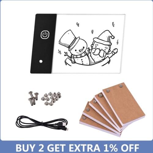 300 Sheets Flip Book Kit with Mini Light Pad LED Hole Design 3 Level Brightness Control Light Box Paper Flipbook Binding Screws