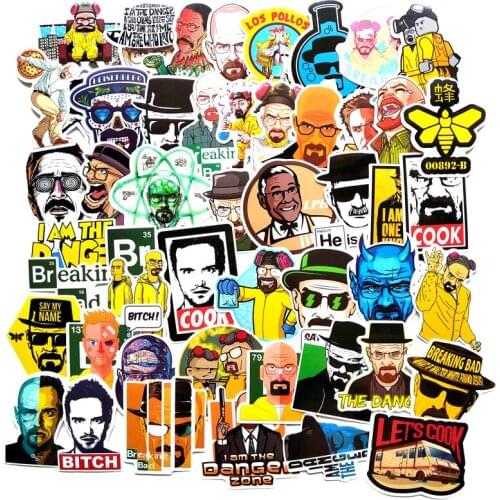 50PCS U.S. Drama Breaking Bad Graffiti Stickers For Luggage Skateboard Phone Decal Pegatinas Toy Sticker For Children Gift F4