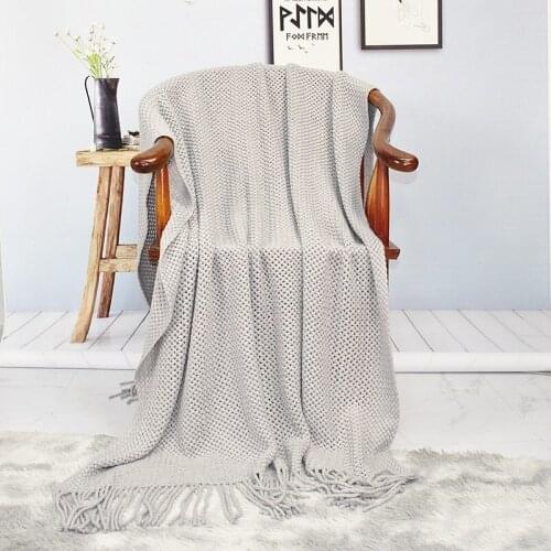 Nordic Knitted Blanket for Bedding Sofa Decor Cover Plaid Travel Nap Bed Blankets Soft Towel Office Women Wraps