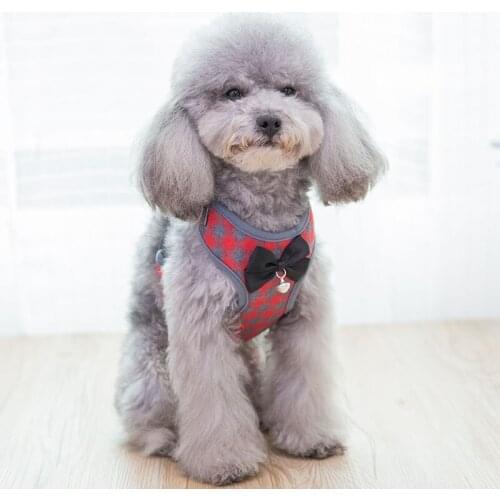 Pet Gentleman Collar With Bell Vest Pull Rope Teddy Chenery Cat And Dog Outwear Rope