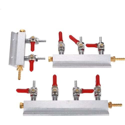 Beer Brewing Gas Manifold CO2 Distributor Splitter Beer Integrated Check Valves Homebrew Beer Making Brewing Tool 2way 3way 4way