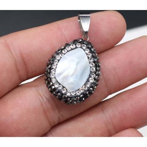 Natural Shell Drop-shaped Pendant for Women Gifts Jewelry Making DIY Necklace Bracelet Earring Accessories Size 22x30mm