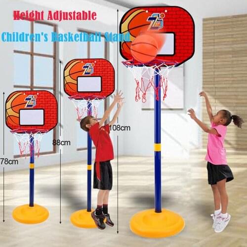 Adjustable Backboard Indoor Mini Sports Punch Free Toy Rebounds Wall Hanging Children Basketball Hoop Set With Ball Steel Rim