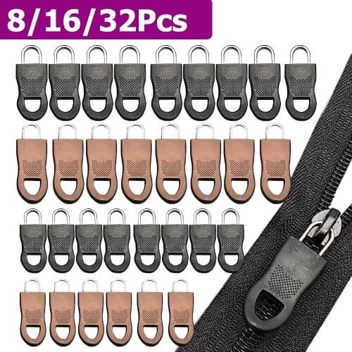 Zipper Slider Replacement Zipper Puller Tag Fixer Repair Kit Zipper for Sewing Clothes Travel Bag Suitcase Clothes Tent Backpack