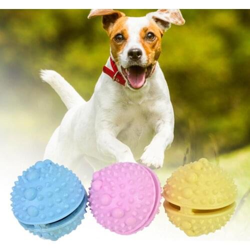 Pet Dog Bite Resistant Ball with Thorns Durable Toothbrush Cleaner Chew Toy juguetes para perro