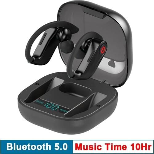 True HBQ PRO TWS wireless earphone Bluetooth 5.0 Stereo Sport headphones case 950mah Waterproof ear hook Headsets MIC PK Q32 Q62