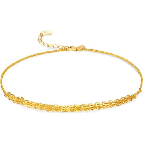 Solid 18K Yellow Gold Bracelet Women AU750 Gold Phoenix Link Chain Bracelet