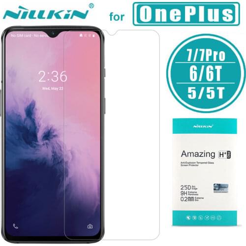Nillkin Oneplus 7T 7 6T 6 5T 5 Tempered Glass 1+ 7 6 9H+ Pro 2.5D Clear Glass Screen Protector Film for Oneplus 7 6T 6 5T Glass