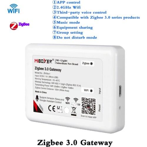 Zigbee 3.0 Gateway Smart Life APP Wireless Remote USB LED Controller DC 5V Works with 2.4G Wifi third-party Voice