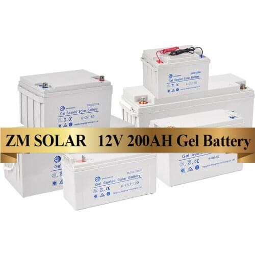 ZM03 Solar Gel Battery 12v 100ah 150ah 200ah Lead Acid Deep Cycle Storage Battery With 10 years Working Life