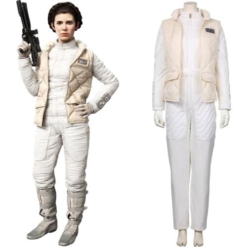 Star Cosplay Wars Leia Organa Solo Costume Women Female Jumpsuit Jacket Uniform Suit Halloween Carnival Costumes
