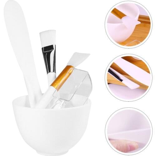 1 Set/5pcs Silicone Beauty Bowl Brush Measuring Spoon DIY Mask Bowl Stirring Rod Home Beauty Skin Care Mixed Stir Face Beauty