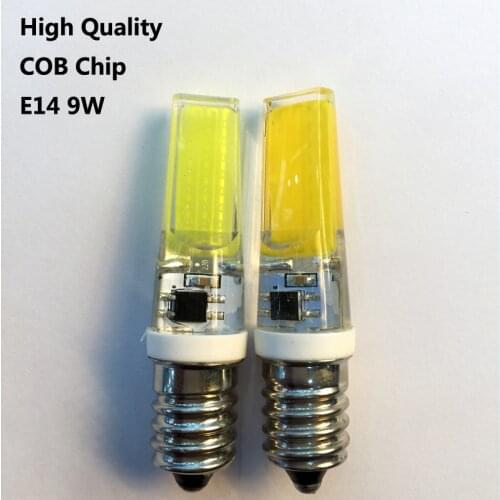 1pcs High Quality LED E14 Dimmable Lamp Bulb 360 degrees 220V 9W COB SMD LED Lights replace Halogen Spotlight Chandelier