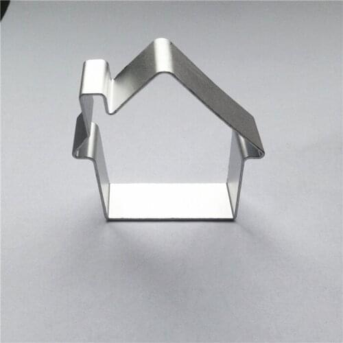 10pcs Aluminium Alloy Cookie Cutter Christmas House Shaped Metal Biscuit Mold Sugarcraft Cake Decorating Tools Cake Mold