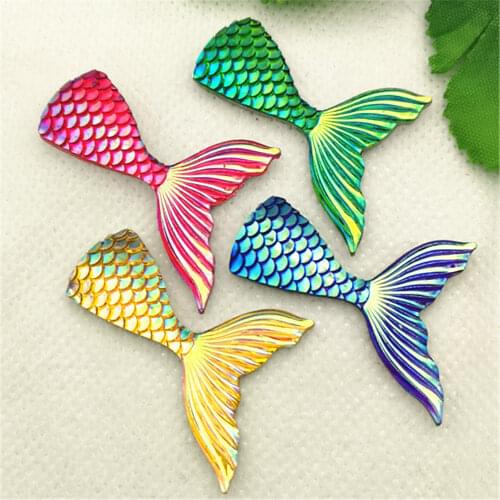 12pcs/lot 28*39mm DIY Jewelry accessories Mermaid Fish scales tail resin wedding &Mermaid exhibition crafts accessories