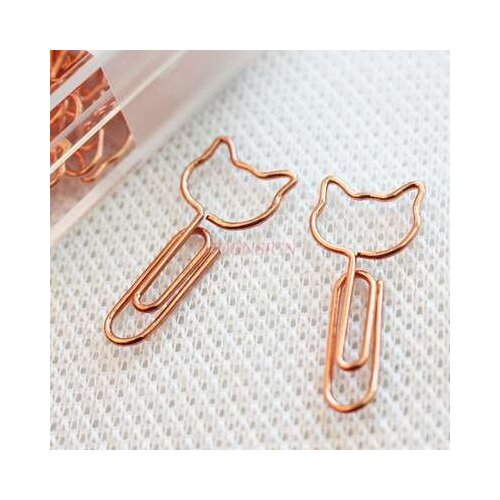 20pcs Head Paper Clip Rose Gold Paper Clip Paper Clip Paper Clip Bookmark Cute
