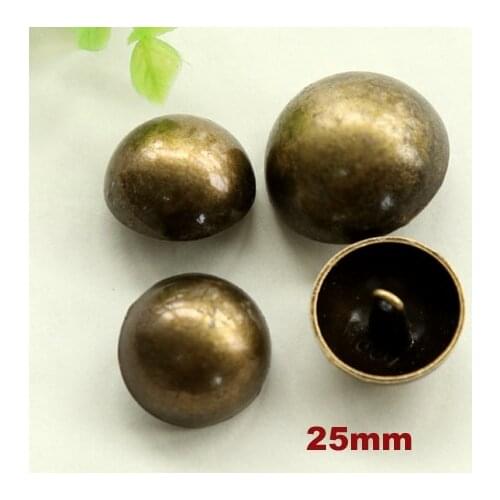 6pcs/lot Mushroom shape bronze shank buttons for crafts Button metal 25mm buttons metal(SS-17-25)